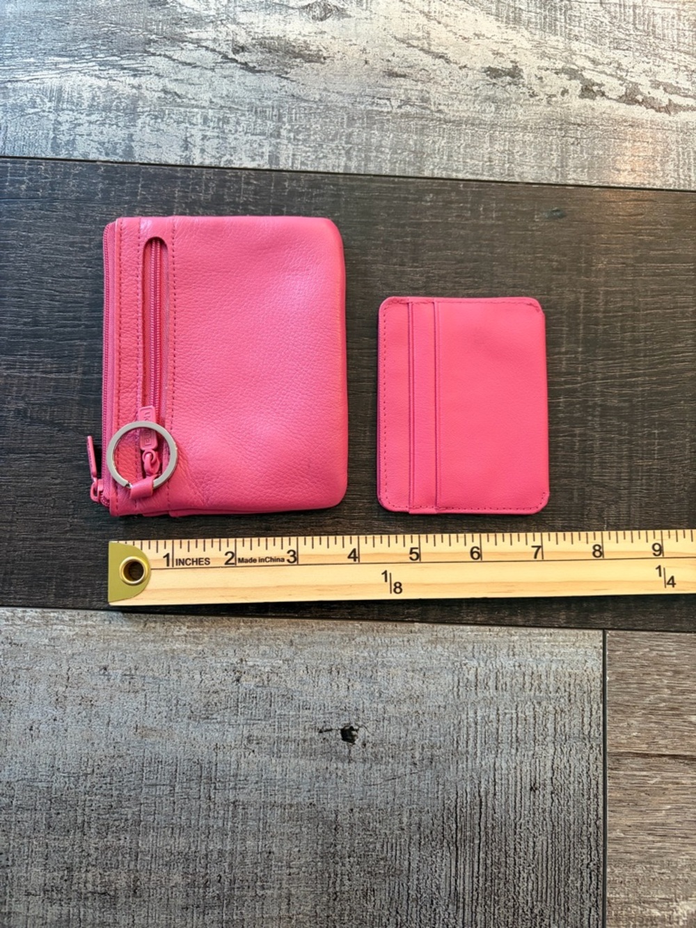 Buxton Pink Leather RFID Wallet & Card Holder Set - Picture 2 of 7